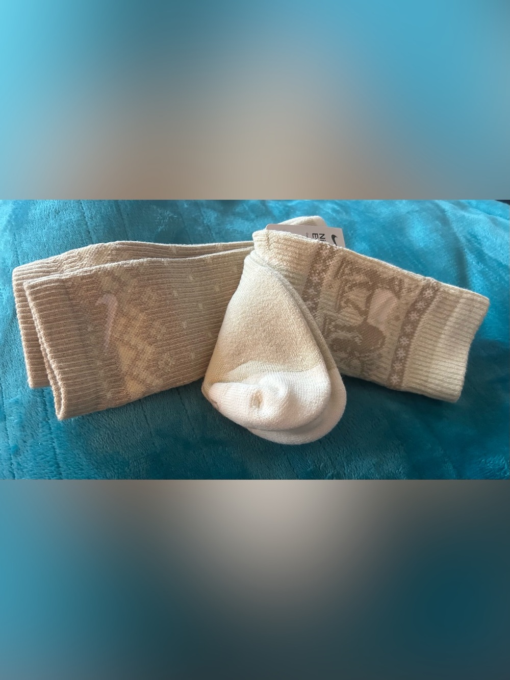 Nike Everyday Crew Socks Size Large 2 Pair Unisex Lt Khaki